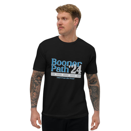 Blue and Grey Presidental Booner Path Short Sleeve T-Shirt