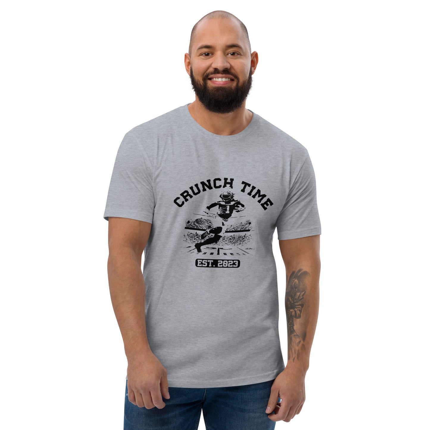 Crunch Time Football Short Sleeve T-Shirt (Black Logo)