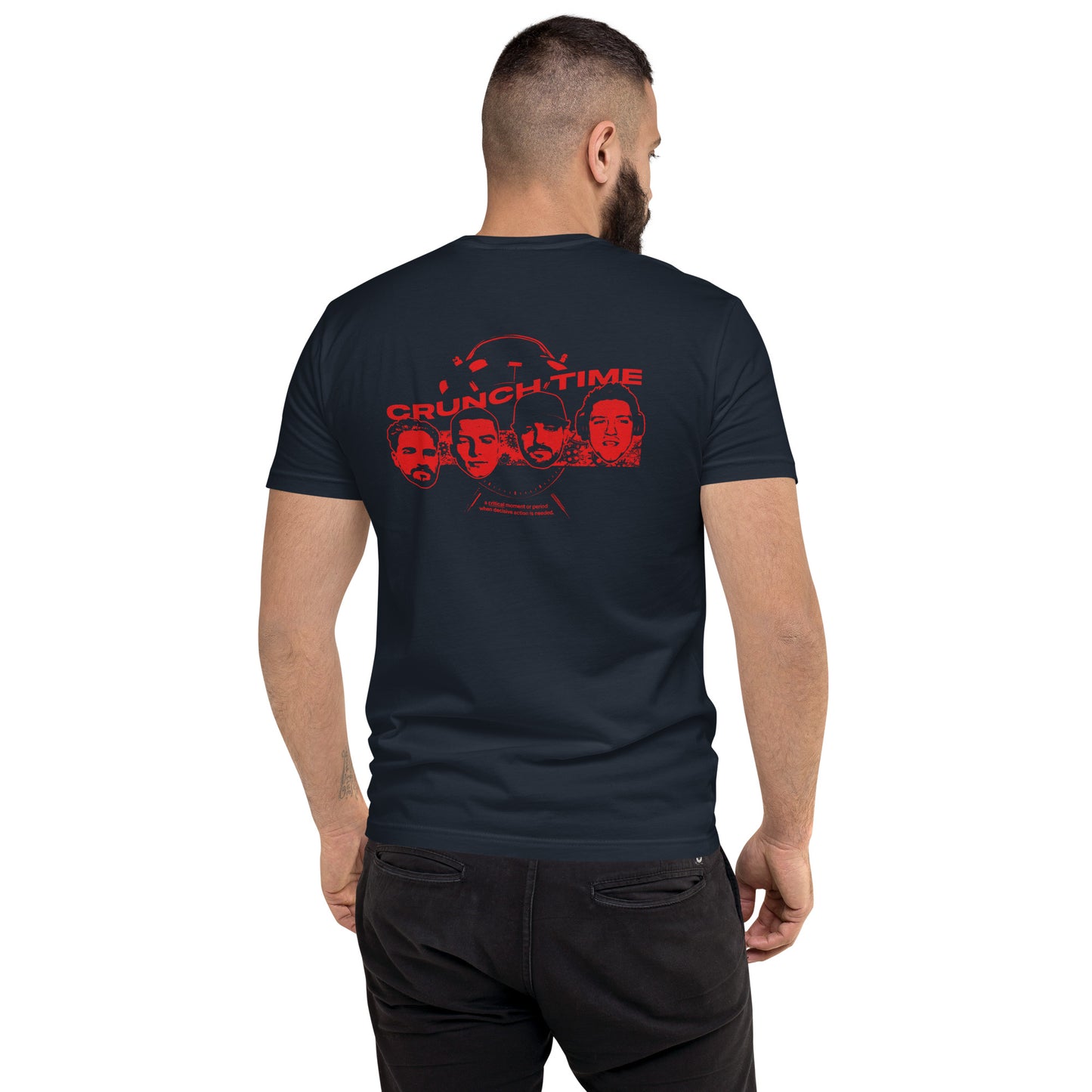 Red Logo Crunch Time Crew Short Sleeve T-Shirt