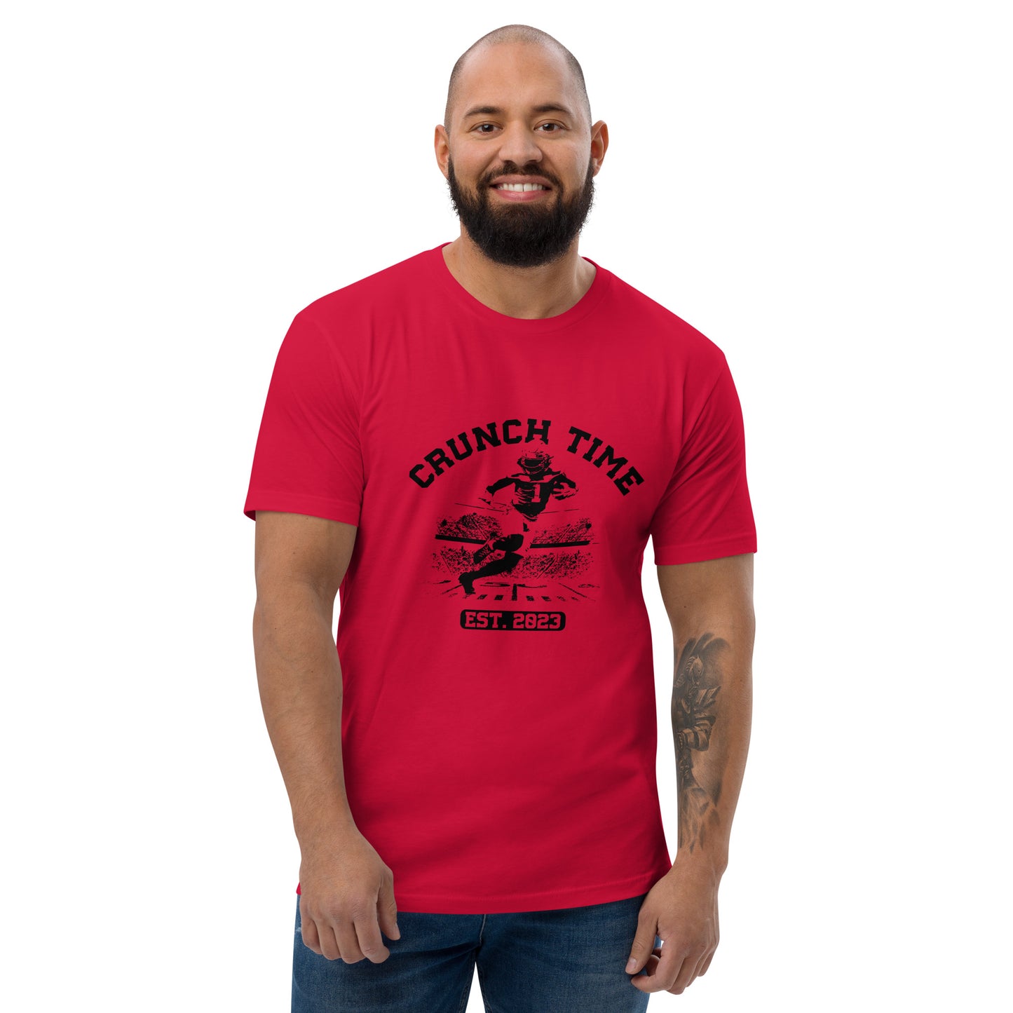 Crunch Time Football Short Sleeve T-Shirt (Black Logo)