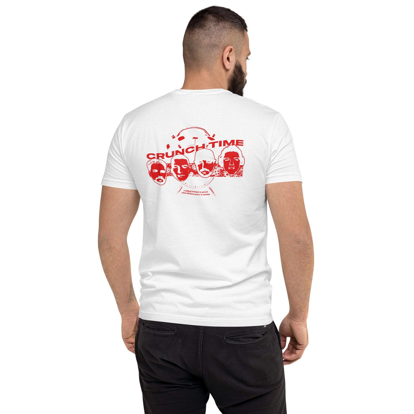 Red Logo Crunch Time Crew Short Sleeve T-Shirt